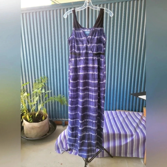Simply Vera Vera Wang Sundress Tie Dye Blue  Large - Picture 2 of 15